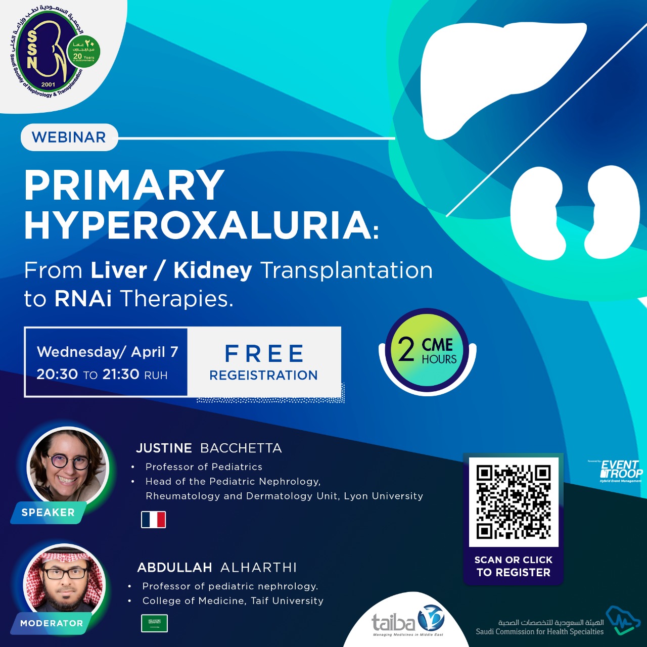 Upcoming Webinar: Primary Hyperoxaluria: From Liver/Kidney Transplantation to RNAi Therapies